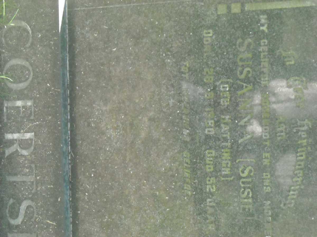 COERTSE  Susanna nee HATTINGH -1960