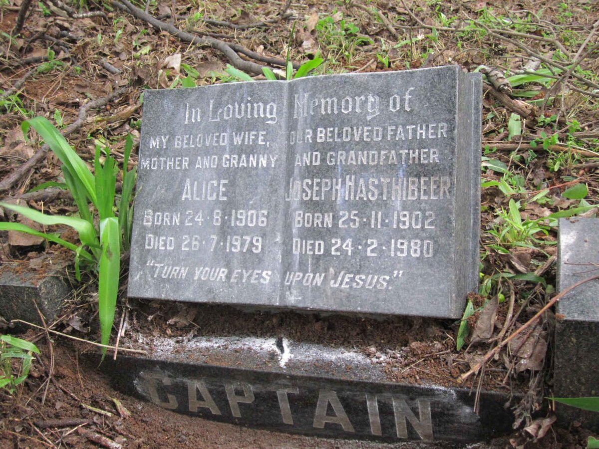 CAPTAIN Joseph Hasthibeer 1902-1980 &amp; Alice 1906-1979