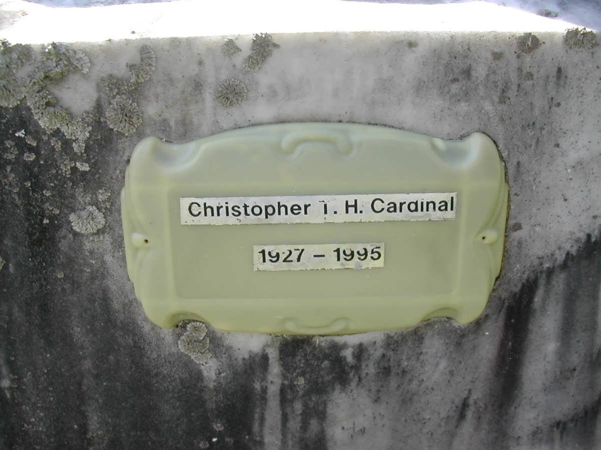 CARDINAL Christopher T.H. 1927-1995