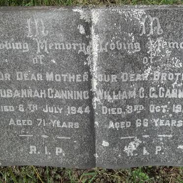 CANNING Susannah -1944 :: CANNING William C.C. -1959