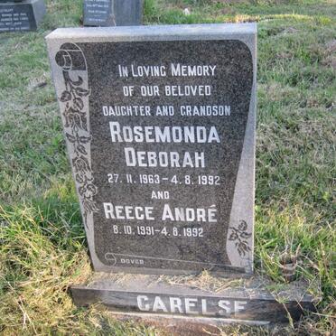 CARELSE Rosemonda Deborah 1963-1992 :: CARELSE Reece André 1991-1992