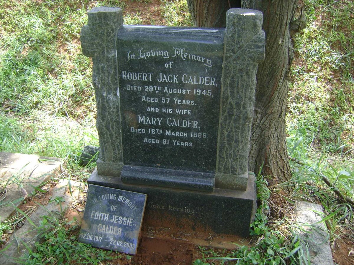 CALDER Robert Jack -1945 &amp; Mary -1965 :: CALDER Edith Jessie 1917-2003