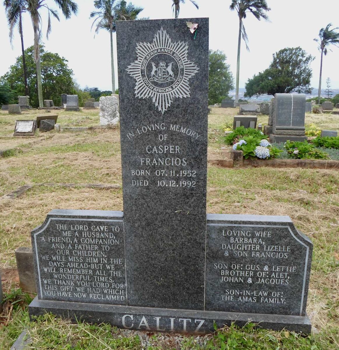 CALITZ Casper Francios 1952-1992