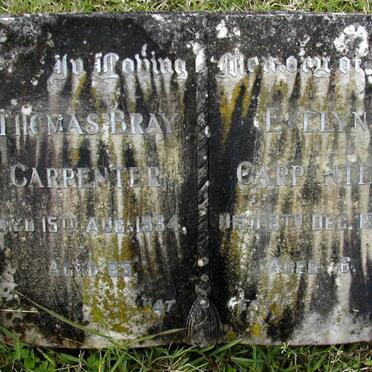 CARPENTER Thomas Bray -1934 &amp; Evelyn -1955