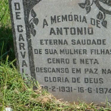 CARVALHO Antonio, de 1931-1974