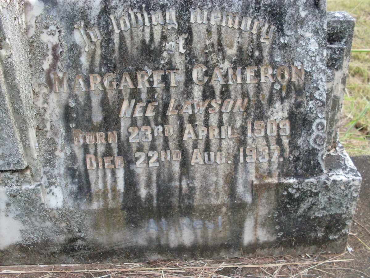 CAMERON Margaret nee LAWSON 1909-1937