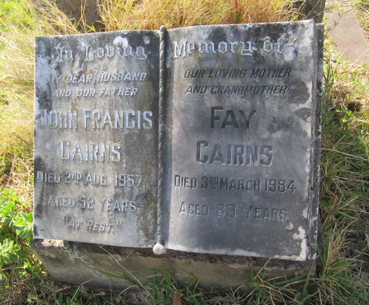 CAIRNS John Francis -1957 &amp; Fay -1984