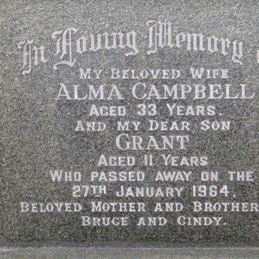 CAMPBELL Alma -1964 :: CAMPBELL Grant -1964