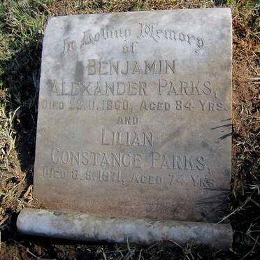 PARKS Benjamin Alexander -1960 &amp; Lilian Constance -1971