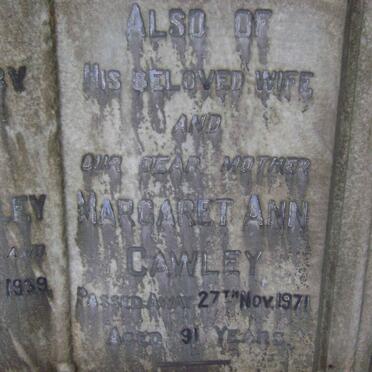 CAWLEY Charles -1939 &amp; Margaret Ann -1971