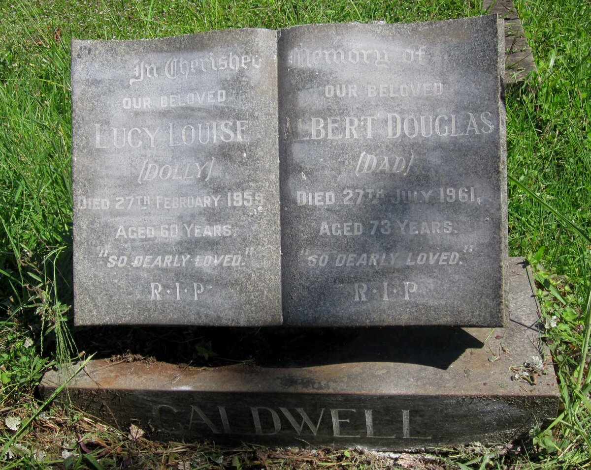 CALDWELL Albert Douglas -1961 &amp; Lucy Louise -1959