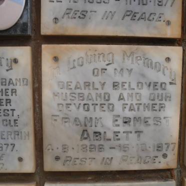 ABLETT Frank Ernest 1896-1977