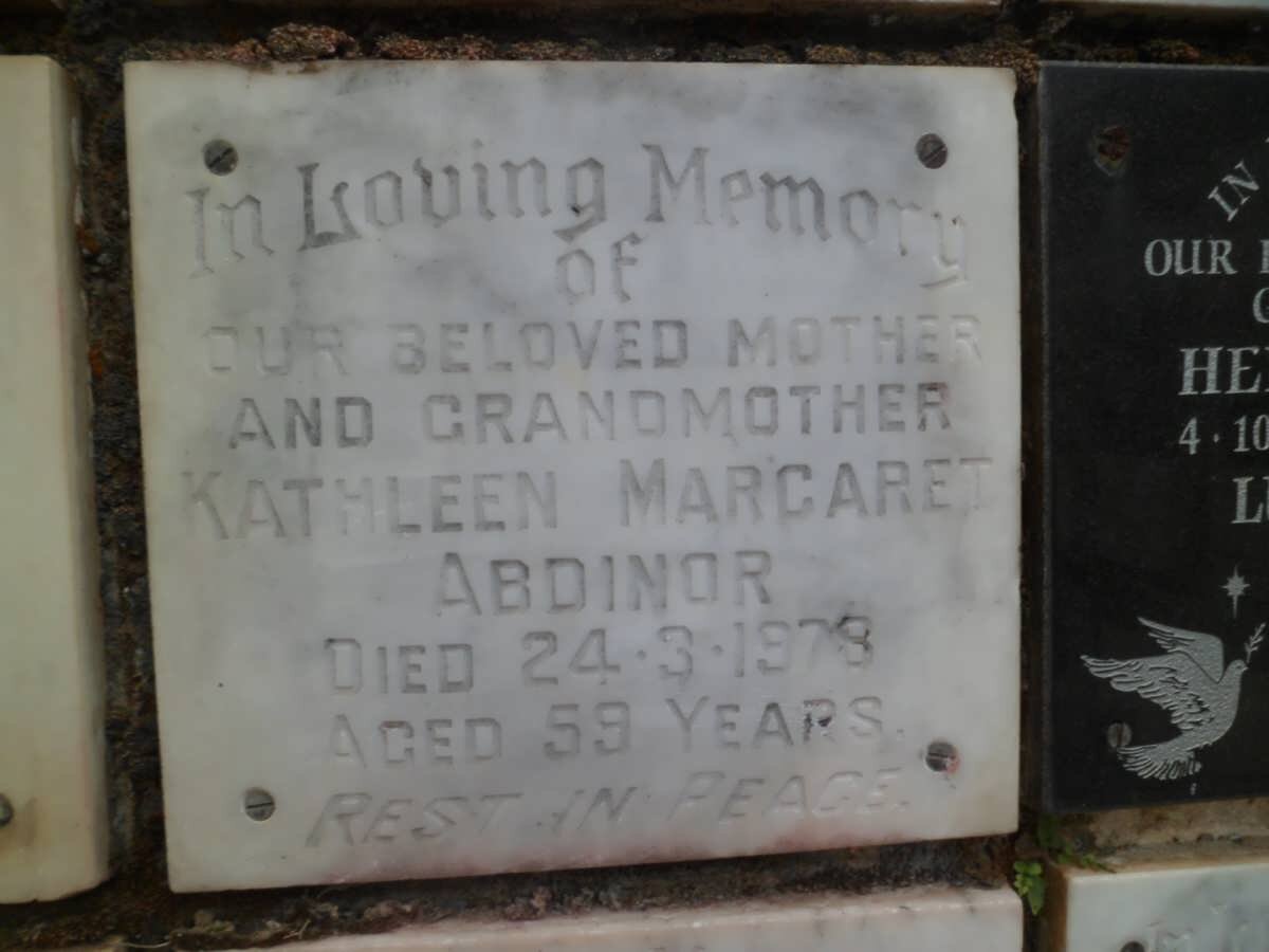 ABDINOR Kathleen Margaret -1978