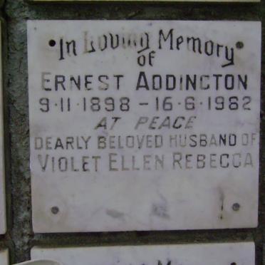 ADDINGTON Ernest 1898-1982