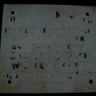 BARTER Charles George William -1976