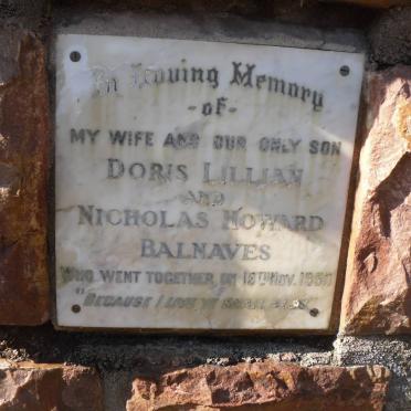 BALNAVES Nicholas Howard -1958 :: BALNAVES Doris Lillian -1958