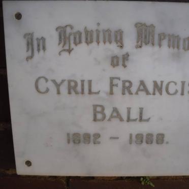 BALL Cyril Francis 1892-1968
