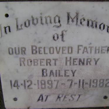 BAILEY Robert Henry 1897-1982