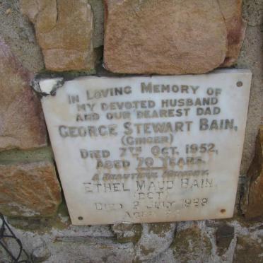 BAIN George Stewart -1952 &amp; Ethel Maud -1962