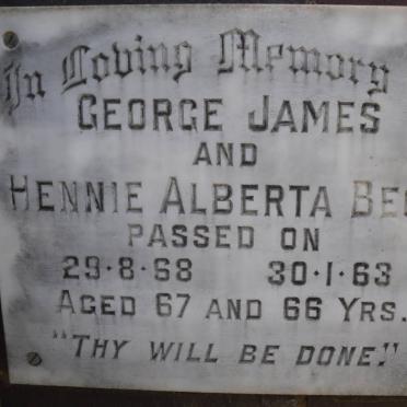 BECK George James -1968 &amp; Hennie Alberta -1963