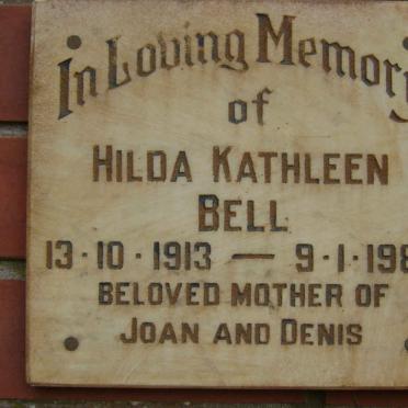 BELL Hilda Kathleen 1913-1989