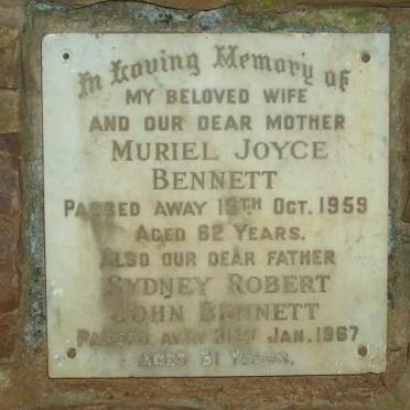 BENNETT Sydney Robert John -1967 &amp; Muriel Joyce -1959