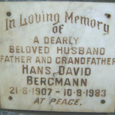 BERGMANN Hans David 1907-1983
