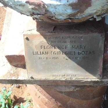 BOZAS Florence Mary Lilian 1910-1971