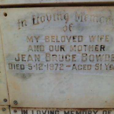 BOWDEN Jean Bruce -1972