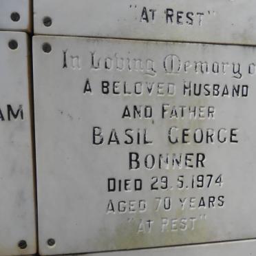 BONNER Basil George -1974
