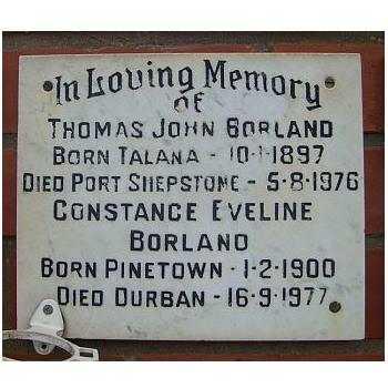 BORLAND Thomas John 1897-1976 &amp; Constance Eveline 1900-1977