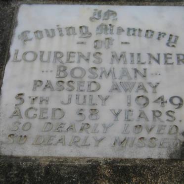 BOSMAN Lourens Milner -1949