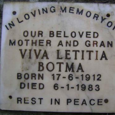 BOTMA Viva Letitia 1912-1983