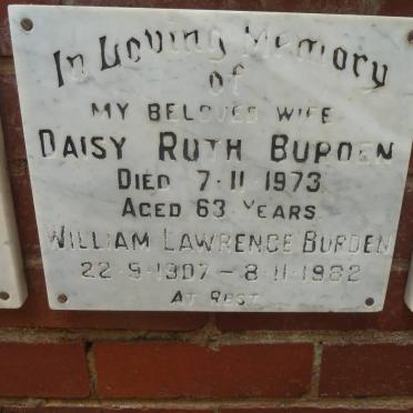 BURDEN William Lawrence 1907-1982 &amp; Daisy Ruth -1973