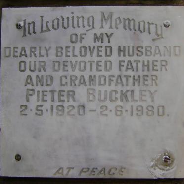 BUCKLEY Pieter 1920-1980