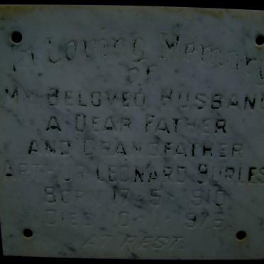 BURLES Arthur Leonard 1910-1976