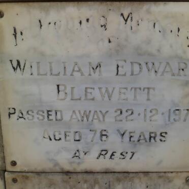 BLEWETT William Edward -1972