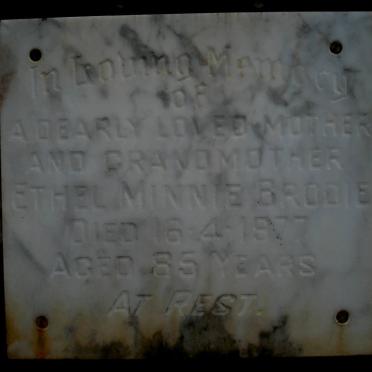 BRODIE Ethel Minnie -1977