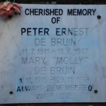 BRUIN Peter Ernest, de 1911-1987 &amp; Mary 1915-1998