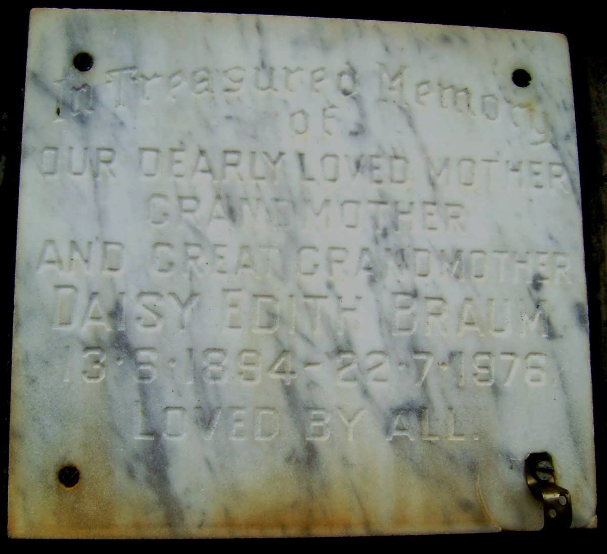 BRAUM Daisy Edith 1894-1976