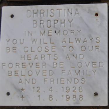 BROPHY Christina 1928-1988