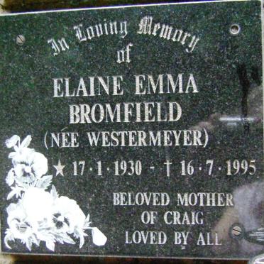 BROMFIELD Elaine Emma nee WESTERMEYER 1930-1995