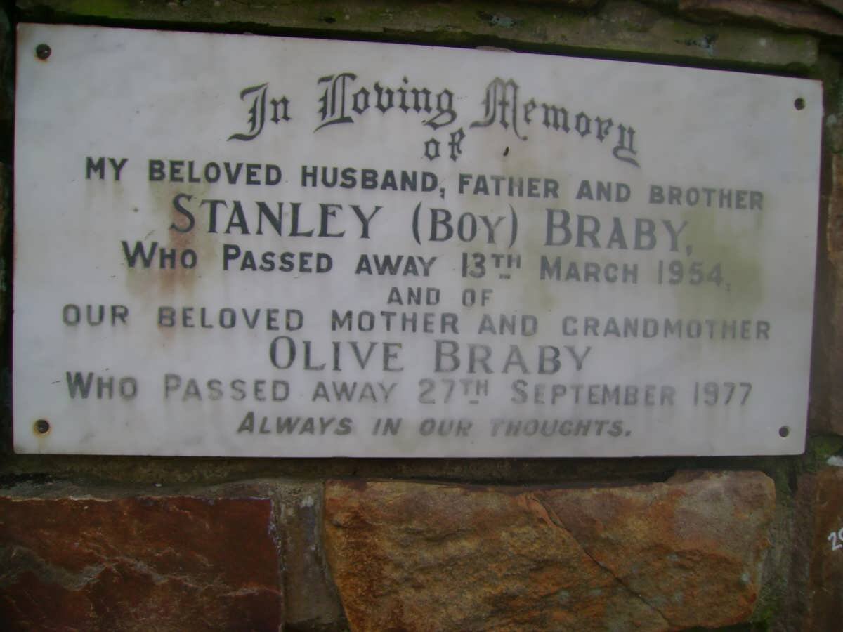 BRABY Stanley -1954 &amp; Olive -1977