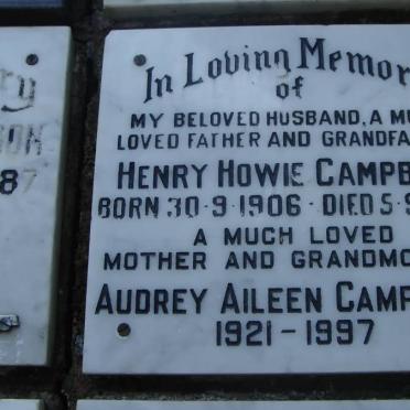 CAMPBELL Henry Howie 1906-1987 &amp; Audrey Aileen 1921-1997