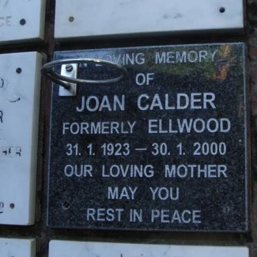 CALDER Joan formerly ELLWOOD 1923-2000