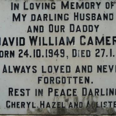 CAMERON David William 1949-1975