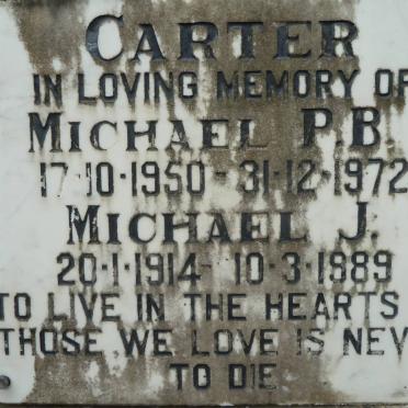 CARTER Michael J. 1914-1989 :: CARTER Michael P.B. 1950-1972