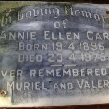 CARR Annie Ellen 1896-1975