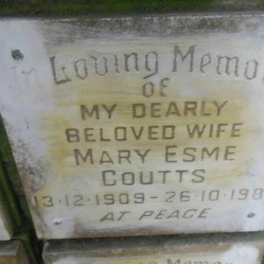 COUTTS Mary Esme 1909-1980
