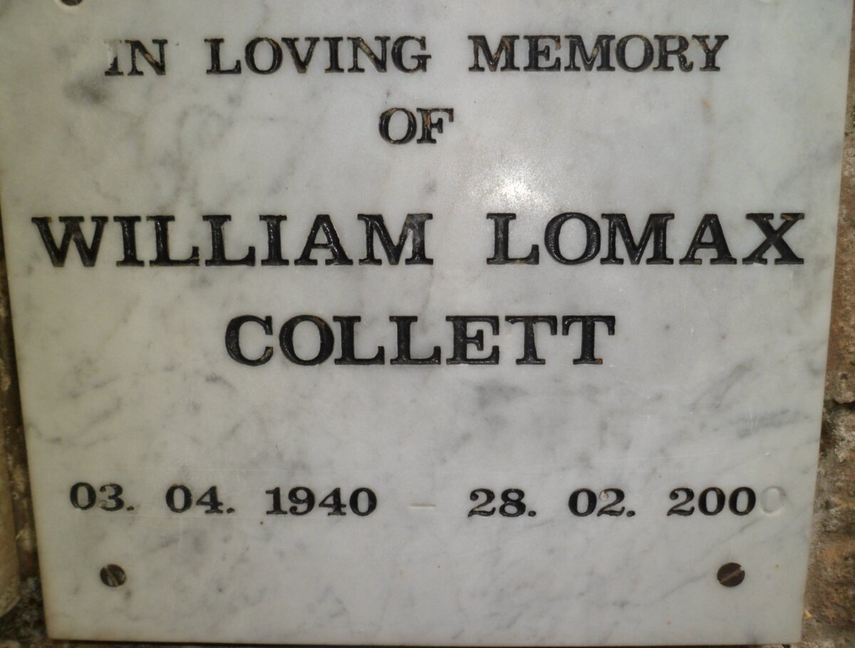 COLLETT William Lomax 1940-2000